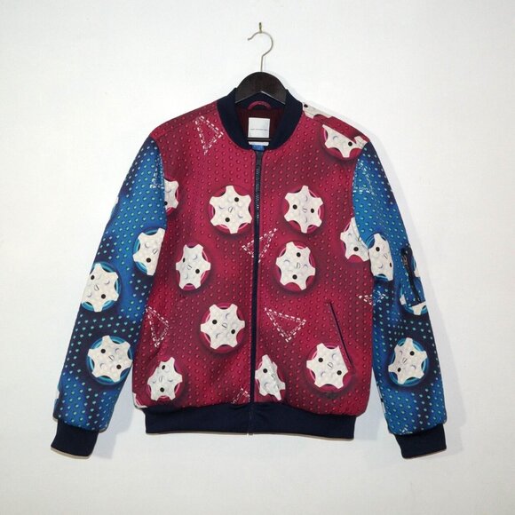 Rare 2014 Mary Katrantzou Adidas Originals Printed Bomber Jacket XL EUC - Picture 1 of 13